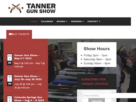 Denver gun show 2023 - Jul 4, 2023 · Tanner Gun Show Denver, CO. $ 15 FOR ALL THREE DAYS FRI 3-7 SAT 9-5 + SUN 10-4. No refunds on any ticket purchases, for any reason, including weather and no dogs allowed at the show. Crowne Plaza. 15500 E 40th Ave, Denver, CO 80239.